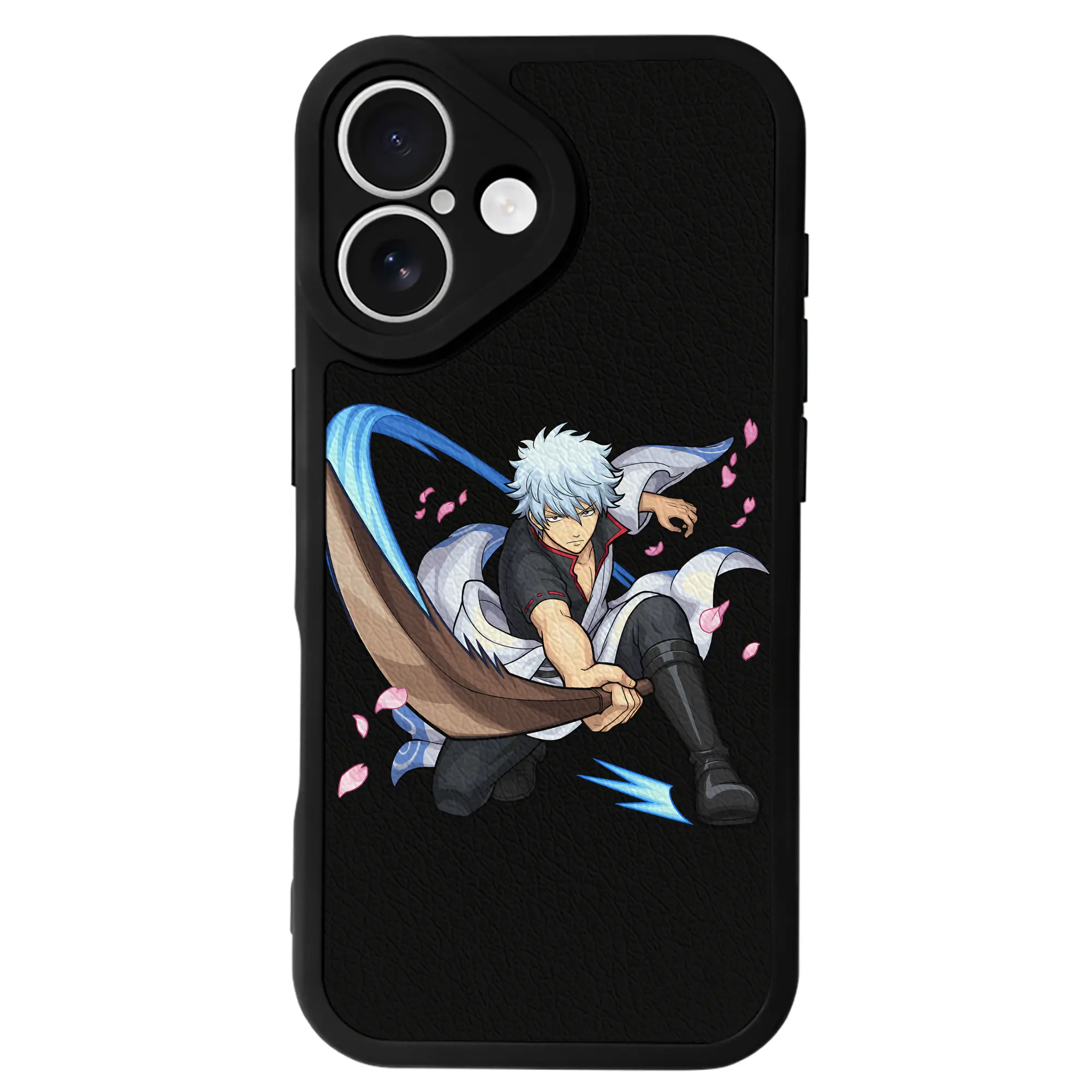 銀魂 グッズ 坂田 銀時 - IPhone 16シリーズ対応 ・ シリコンスマホケース ・ レザー調 ・ 高精度フィット ・ 耐衝撃 ・ ワイヤレス充電対応 ・ 精密カット